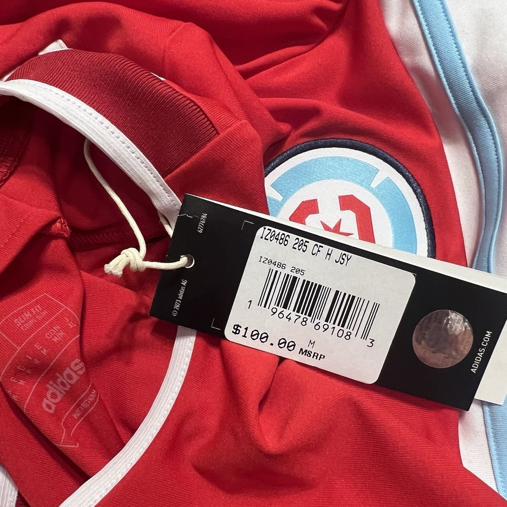 Adidas Chicago Fire FC MLS Home Jersey Men's Medium NWT $100 Carvana Slim Fit - Picture 8 of 10